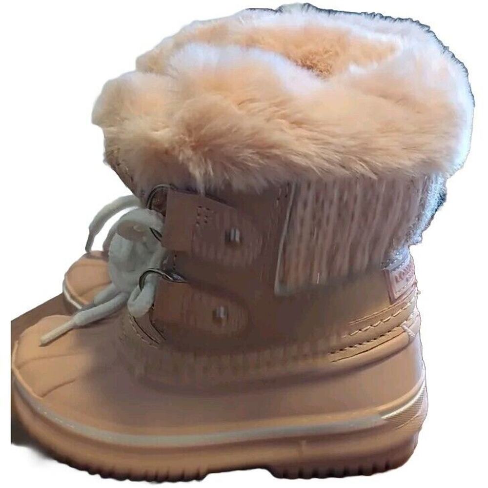 NEW London‎ Fog Girls Snow Winter Boots - Size 5 Pink NWT